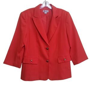 Isabella Suit Women's Orange Blazer  Jacket Size 12